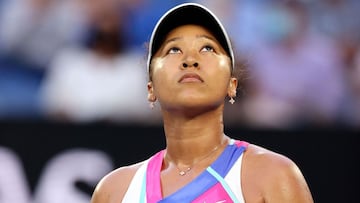 Japan&#039;s Naomi Osaka speaks after the women&#039;s singles match against Madison Brengle of the US on day three of the Australian Open tennis tournament in Melbourne on January 19, 2022. (Photo by Martin KEEP / AFP) / -- IMAGE RESTRICTED TO EDITORIAL 