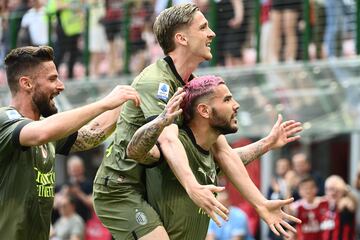 Theo Hernandez, Alexis Saelemaekers y Olivier Giroud