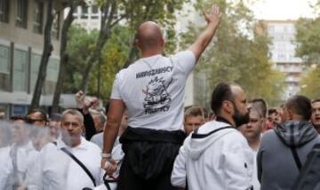 Los seguidores del Legia la lían en las calles de Madrid