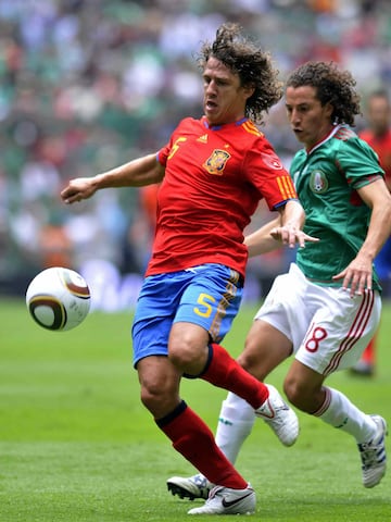 Puyol fue otro de los que jugó con España en el Azteca después de ganar la Copa del Mundo de Sudáfrica 2010.
