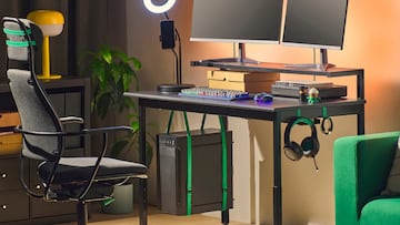 IKEA escritorio gaming polémica PC suspendido en el aire