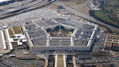FILE PHOTO: The Pentagon is seen from the air in Washington, U.S., March 3, 2022, more than a week after Russia invaded Ukraine. REUTERS/Joshua Roberts/File Photo/File Photo