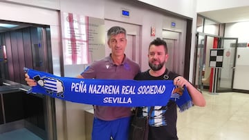 “Alegría contenida” entre los seguidores txuri-urdin en Sevilla