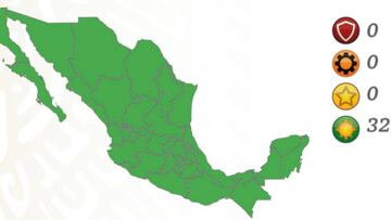 Semáforo COVID en México: todo el país se mantiene en color verde