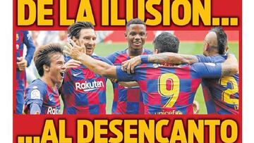 Domingo de "desencanto" en las portadas de Barcelona