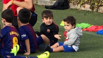 Lionel Messi comparte a modo de meme una foto de sus hijos.