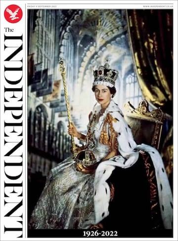 Las portadas de los diarios tras el fallecimiento de Isabel II