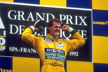Michael Schumacher: a 25 años de su primera victoria en la F1