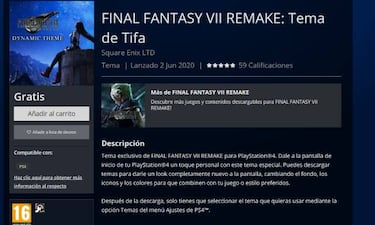 Final Fantasy VII Remake: descarga ya gratis este tema dinámico de Tifa en Europa (PS4)