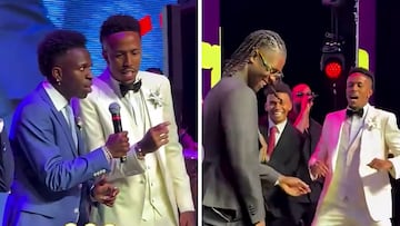Vinicius, Rodrygo and Camavinga go wild on the dance floor at Militao’s wedding