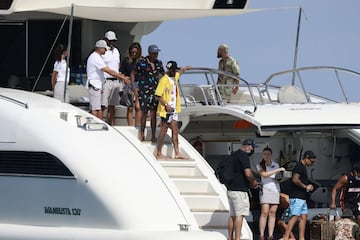 Soccerplayer Neymar during holidays in Formentera Sunday 30 August 2020