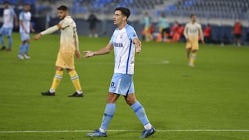 Pablo Chavarría, durante un partido en La Rosaleda.