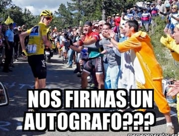 Las redes se inundan con memes de la carrera a pie de Froome