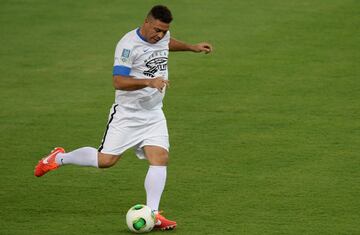 Playing in a charity match in Rio de Janeiro.