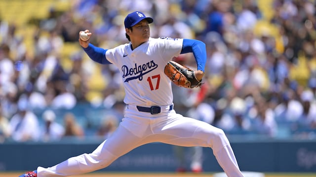 LOS ANGELES, CALIFORNIA - JUNE 22: Shohei Ohtani #17 of the Los Angeles Dodgers delivers a pitch to the plate in the first inning against the Washington Nationals at Dodger Stadium on June 22, 2025 in Los Angeles, California. Jayne Kamin-Oncea/Getty Images/AFP (Photo by Jayne Kamin-Oncea / GETTY IMAGES NORTH AMERICA / Getty Images via AFP)