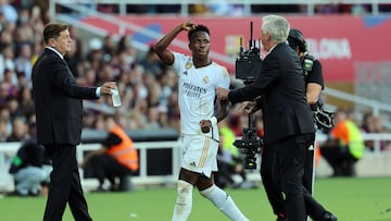 Vinicius, durante el Clásico.