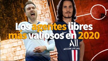 Eriksen y Cavani entre los agentes libres más valiosos