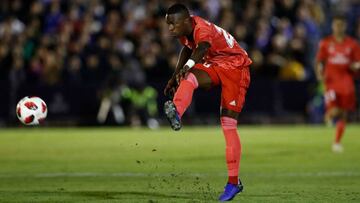 Vinicius, durante el partido.