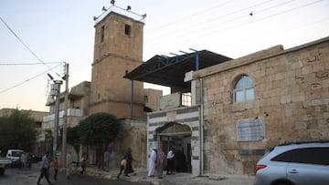 AL BAB, SYRIA - JULY 09: Muslims arrive at mosques to perform Eid al-Adha prayer at Bizaa district in Syria, July 09, 2022. (Photo by Hisam Hac Omer/Anadolu Agency via Getty Images)