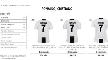 Camiseta de Cristiano.