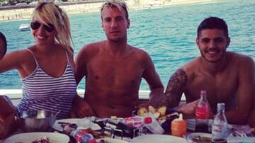 Wanda Nara, Maxi L&oacute;pez y Mauro Icardi