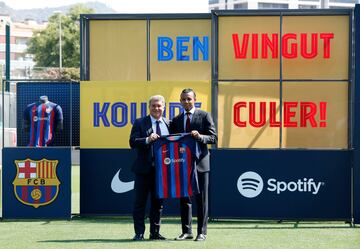 Presentación de Jules Koundé como nuevo jugador del Barcelona.