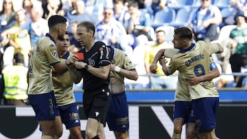 Barbero puede haber dicho adiós a la temporada por su expulsión ante el Granada.