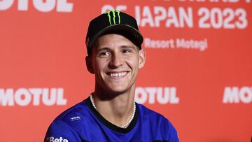 Quartararo en la rueda de prensa de Japón.