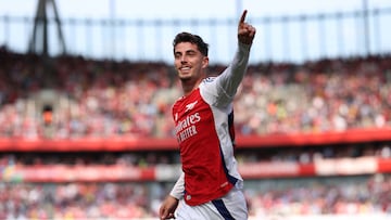 Havertz orquestó la primera victoria del Arsenal durante su debut en la 2024/25 de Premier League. Solamente Cole Palmer ha tenido más protagonismo que él.