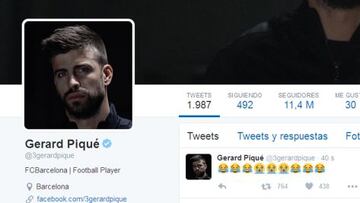 Piqué se mofa en Twitter de la alineación indebida del Madrid