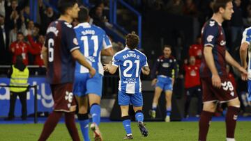 Soriano celebra el gol de la victoria del Deportivo.