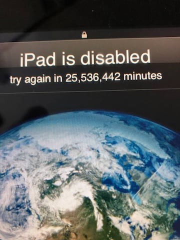 La pantalla del iPad bloqueado por seguridad de Osmos