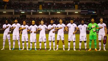 SAN JOSE, COSTA RICA - MARCH 30:  Player of United State line up before a match between Costa Rica and United States as part of the Concacaf 2022 FIFA World Cup Qualifiers at Estadio Nacional on March 30, 2022 in San Jose, Costa Rica. (Photo by Victor Baldizon/Getty Images)