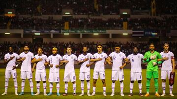 SAN JOSE, COSTA RICA - MARCH 30:  Player of United State line up before a match between Costa Rica and United States as part of the Concacaf 2022 FIFA World Cup Qualifiers at Estadio Nacional on March 30, 2022 in San Jose, Costa Rica. (Photo by Victor Baldizon/Getty Images)