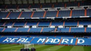 El Wolfsburgo se entrenó en el Bernabéu.