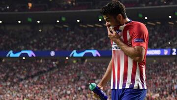 Costa, en el Atlético-Brujas, en el que se volvió a lesionar.
