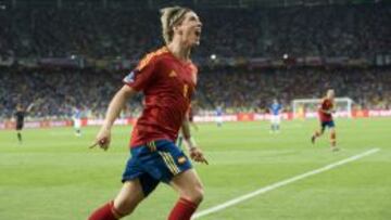 El delantero del Chelsea celebra su gol ante Italia en la final de la pasada Eurocopa.