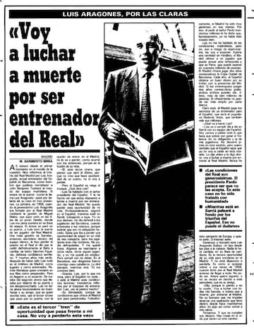 Entrevista a Luis Aragonés en el AS del 25 de noviembre de 1990.