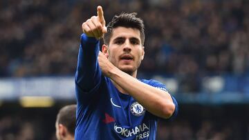 Morata, con el Chelsea. 