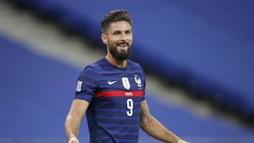 Soccer Football - UEFA Nations League - League A - Group 3 - France v Croatia - Stade de France, Saint-Denis, France - September 8, 2020 France's Olivier Giroud celebrates scoring their fourth goal REUTERS/Charles Platiau