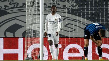 Vinicius, durante el Real Madrid-Atalanta. 