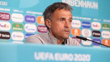 Luis Enrique, en una rueda de prensa