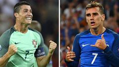 Ronaldo y Griezmann lideran el ataque de Portugal y Francia en la Euro 2016