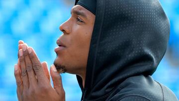 CHARLOTTE, NC - AUGUST 09: Cam Newton #1 of the Carolina Panthers warms up before the game against the Houston Texans during their game at Bank of America Stadium on August 9, 2017 in Charlotte, North Carolina.   Grant Halverson/Getty Images/AFP
 == FOR NEWSPAPERS, INTERNET, TELCOS &amp; TELEVISION USE ONLY ==