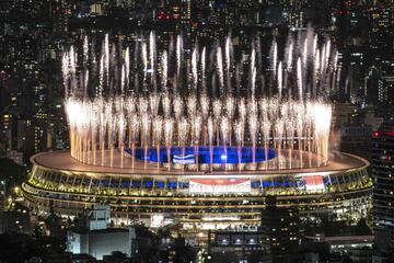 Un momento de la Ceremonia en el Estadio Olímpico. 