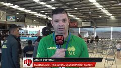 El entrenador de boxeo australiano Jamie Pittman
