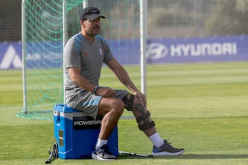 Simeone, sobre su nevera, en Los Ángeles de San Rafael. 