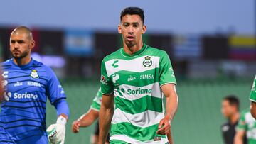 Ismael Govea of Santos during the Santos vs Real Sporting de Gijon match, corresponding to the 2023 pre-season Friendly, at the TSM Corona Stadium, on July 16, 2023.
<br><br>
Ismael Govea de Santos durante el partido Santos vs Real Sporting de Gijon, correspondiente Amistoso de pretemporada 2023, en el Estadio TSM Corona, el 16 de Julio de 2023.