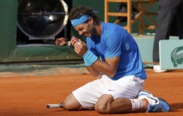 Rafa Nadal en Roland Garros de 2011, ganó a Roger Federer.
