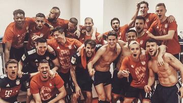 Así fue la celebración de James y el Bayern